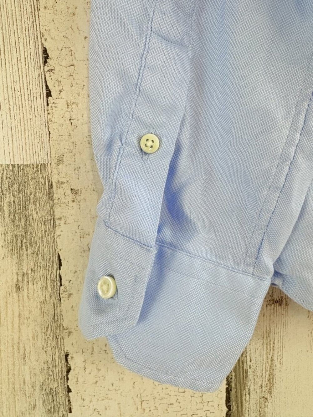Ann Mashburn Icon Spread Shirt Sz M Sky Blue Roxford Oxford Button Down - Picture 9 of 12